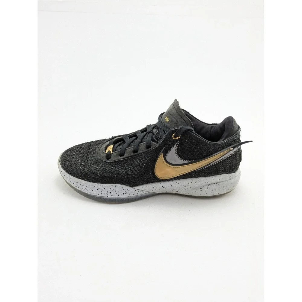 Mens Nike LeBron 20 'Black‎ Metallic Gold' Basketball Shoes DJ5423-003 Size 8.5